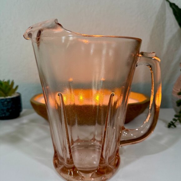 Vintage Pink Pitcher - Picture 1 of 3
